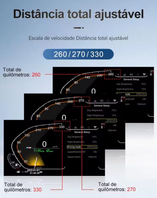 Painel Digital TFT BMW